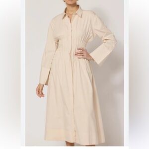 Colobella midi dress beige size s